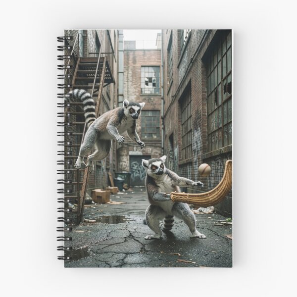 Item preview, Ring-Tailed Lemurs Play Jai Alai in Alley designed and sold by Tridentulus.