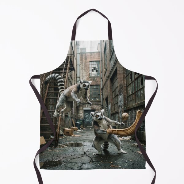 Item preview, Ring-Tailed Lemurs Play Jai Alai in Alley designed and sold by Tridentulus.