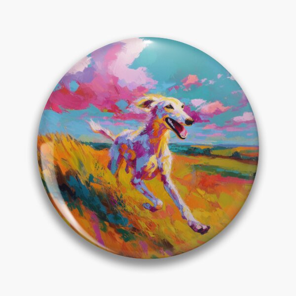 Item preview, A joyful Saluki running through a bright summer field, Dogs in Motion designed and sold by CDC40.