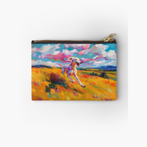 Item preview, A joyful Saluki running through a bright summer field, Dogs in Motion designed and sold by CDC40.