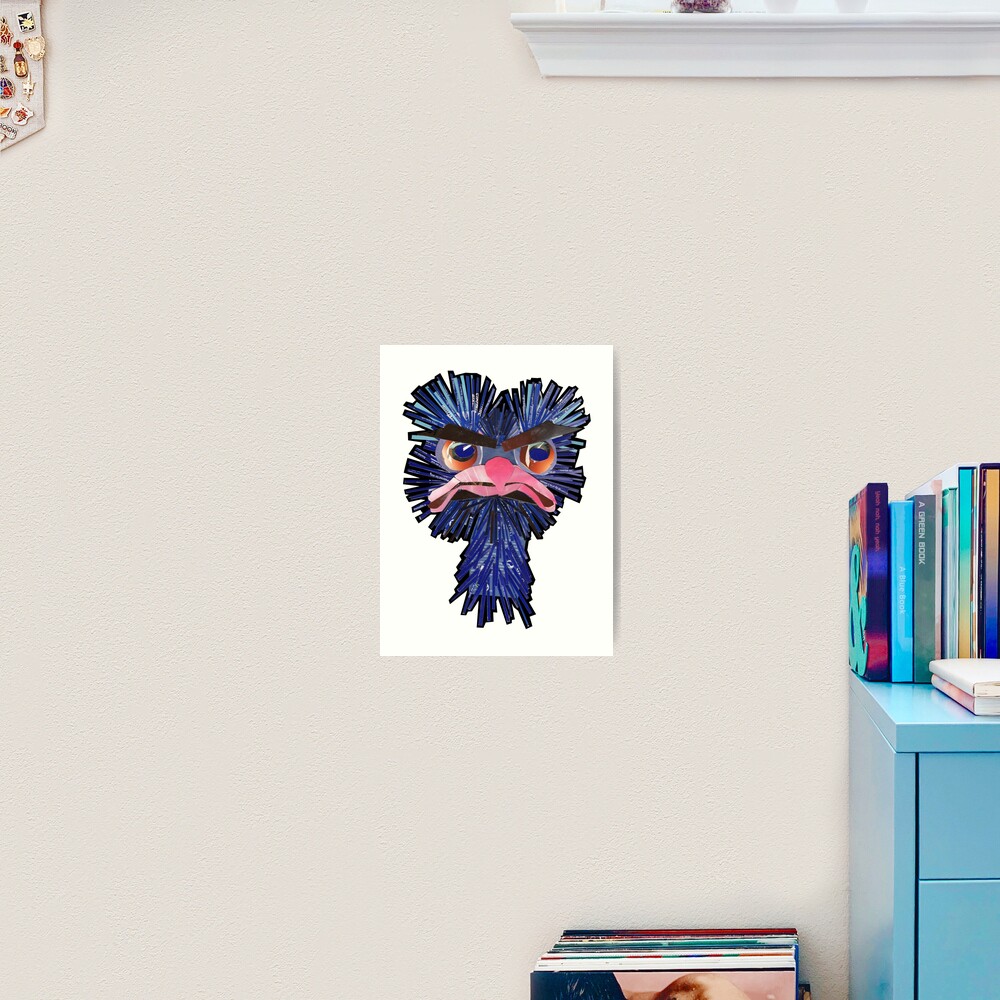 Angry Ostrich Art Print