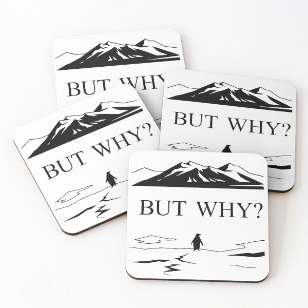 Item preview, But Why Penguin Meme Minimalist Existential Art designed and sold by Merch-by-FP.