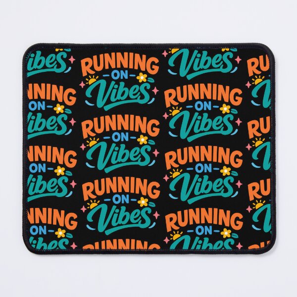 Item preview, Running on Vibes Positive Motivation Design designed and sold by TeeTimeTreasure.