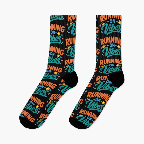 Item preview, Running on Vibes Positive Motivation Design designed and sold by TeeTimeTreasure.