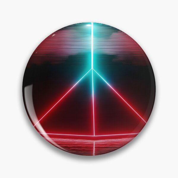 Item preview, Neon Darkwave Pyramid - Abstract Laser Beam Art designed and sold by powersunlight.