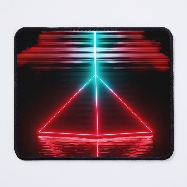 Item preview, Neon Darkwave Pyramid - Abstract Laser Beam Art designed and sold by powersunlight.