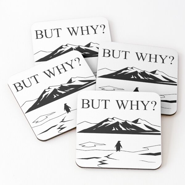 Item preview, But Why Penguin Meme Minimalist Existential Art designed and sold by Merch-by-FP.
