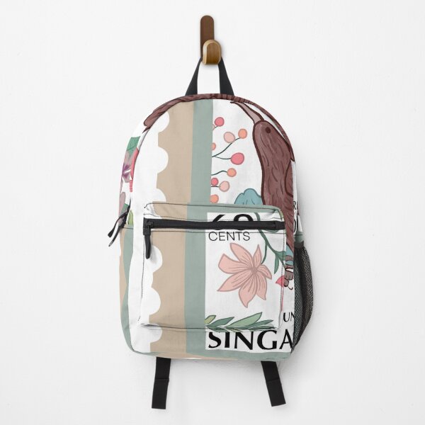 Item preview, Crimson sunbird - singapore stamp - travel art designed and sold by aziza-doodles.