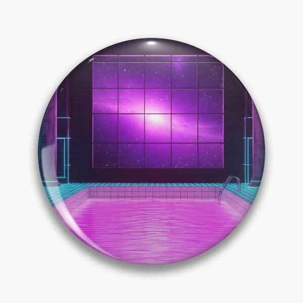Item preview, Neon Vaporwave Pool in Space - Aesthetic Liminal Art designed and sold by powersunlight.
