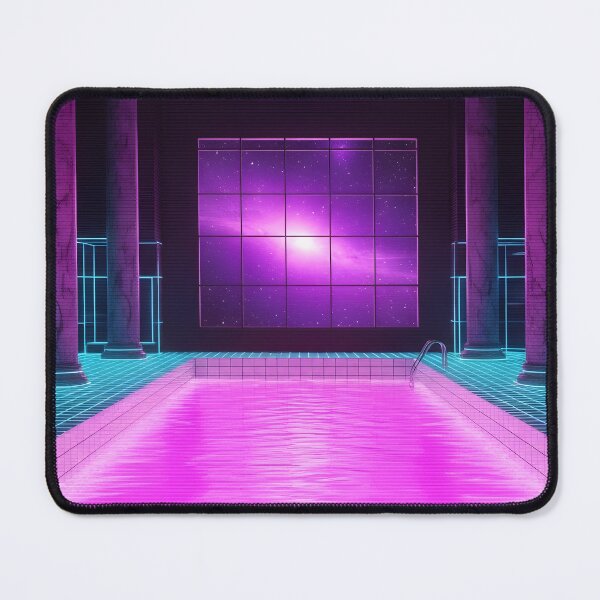 Item preview, Neon Vaporwave Pool in Space - Aesthetic Liminal Art designed and sold by powersunlight.
