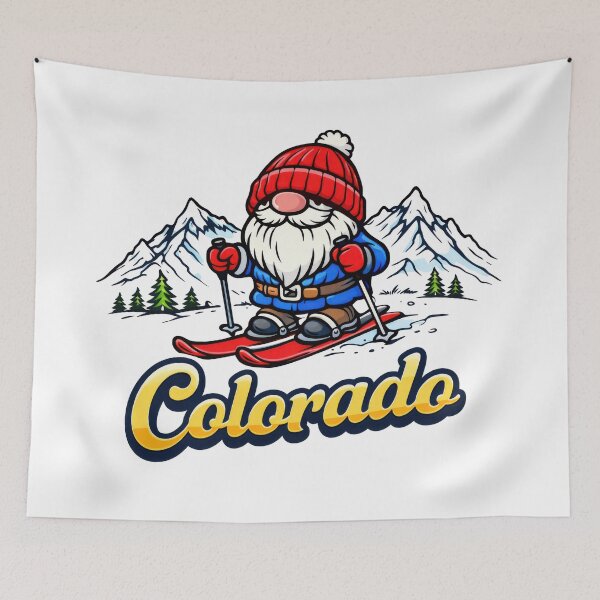 Item preview, Colorado Ski Gnome Illustration designed and sold by Moriarty's Digital Visions.