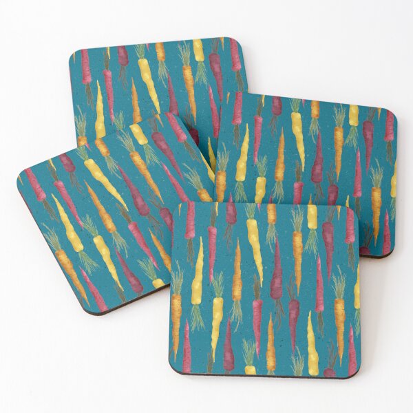 Item preview, Carrot Garden Scandinavian Kids Pattern – Rainbow Vegetables on Teal designed and sold by NoemiMarozsan.