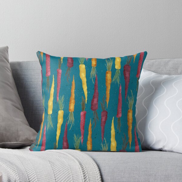 Item preview, Carrot Garden Scandinavian Kids Pattern – Rainbow Vegetables on Teal designed and sold by NoemiMarozsan.
