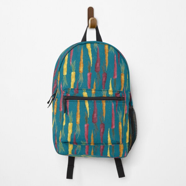 Item preview, Carrot Garden Scandinavian Kids Pattern – Rainbow Vegetables on Teal designed and sold by NoemiMarozsan.