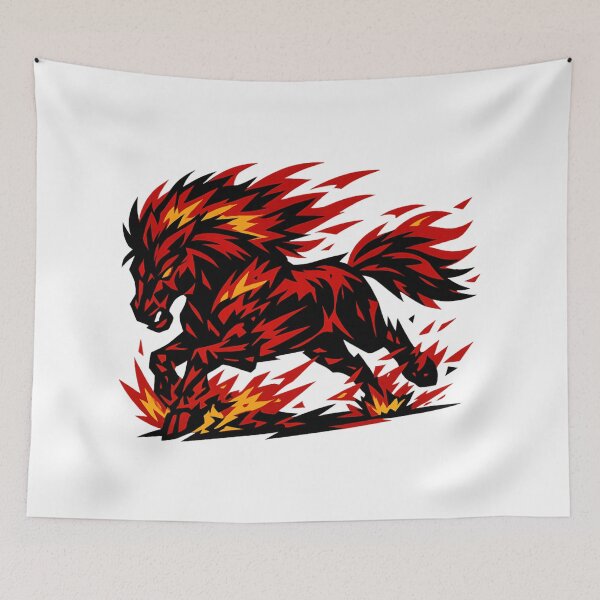 Item preview, Blazing Fire Horse – Abstract Lunar New Year Zodiac Art designed and sold by Vendeloc.