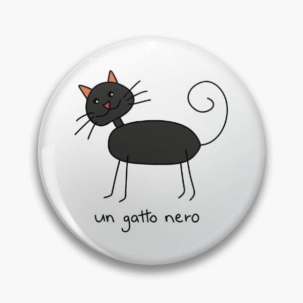 Item preview, Un gatto nero - a black cat designed and sold by FrancesPoff.