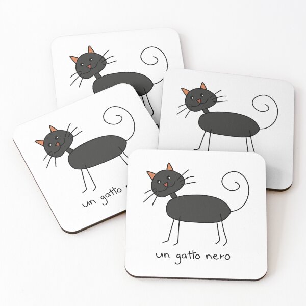 Item preview, Un gatto nero - a black cat designed and sold by FrancesPoff.