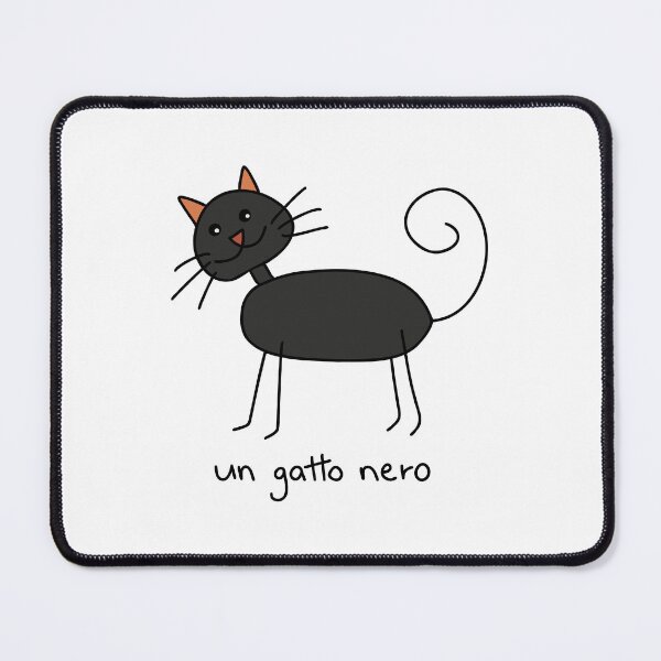 Item preview, Un gatto nero - a black cat designed and sold by FrancesPoff.