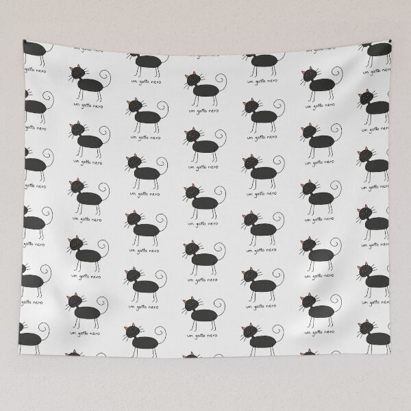 Item preview, Un gatto nero - a black cat designed and sold by FrancesPoff.