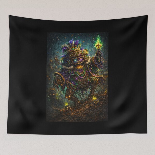 Item preview, King Casket – Mardi Gras Swamp Monster designed and sold by MACodDesigns.