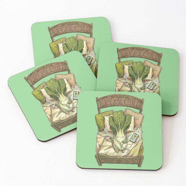 Item preview, Let Us Chill | Cute Lettuce Pun & Cozy Bed Rotting Art designed and sold by TeemadsOfficial.