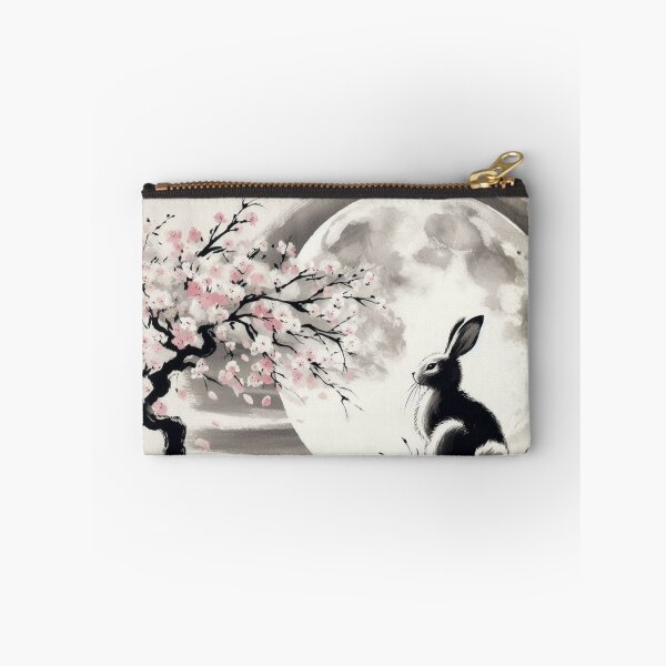 Item preview, Sleeping Cat & Sakura Code - Japanese Sumi-e Spring Art designed and sold by Sumi Tech Lab.