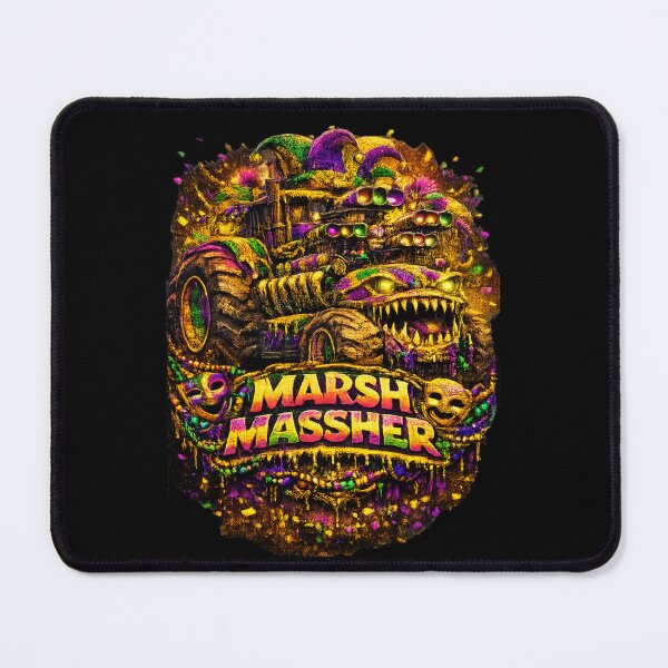 Aperçu de l'œuvre Marsh Masher – Monster Truck du Mardi Gras créée et vendue par MACodDesigns.
