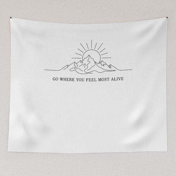 Item preview, Feel Most Alive: Minimalist Mountain Sunrise designed and sold by Evaevonechi.