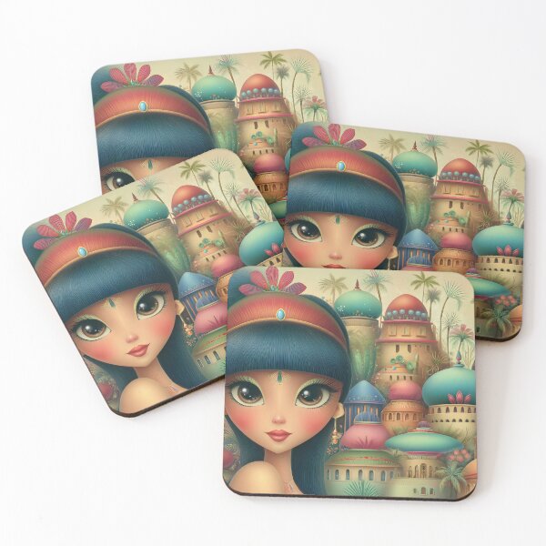 Item preview, Radiant Princess Against a Colorful Cityscape designed and sold by Artessie.