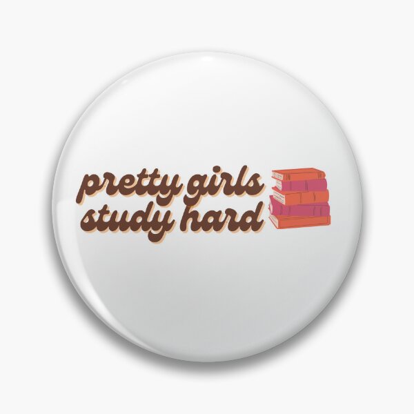 Item preview, pretty girls study hard sticker bookstack designed and sold by maddsmiles31.