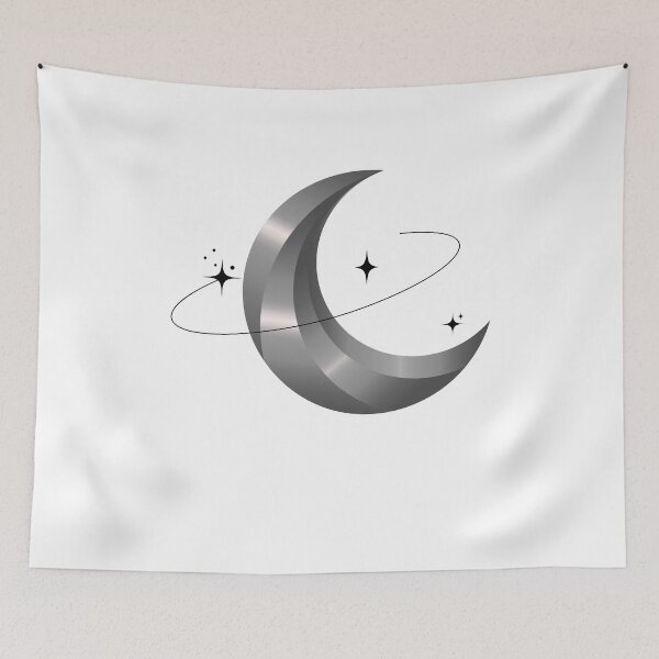 Item preview, Nocturnal Crescent – Minimal Moon Art designed and sold by nocturna.apparel.