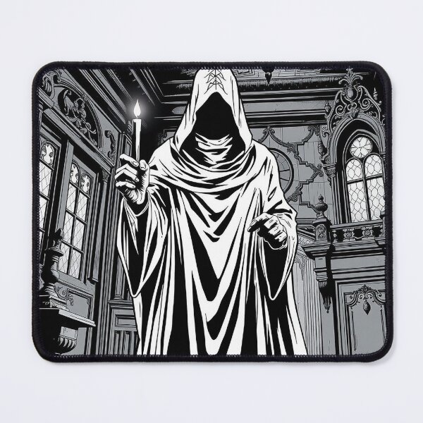 Item preview, Hooded Figure with Candle – Gothic Ritual Darkness designed and sold by Paranormal Peaks.