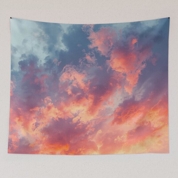 Item preview, Sunset Clouds Watercolor Sky designed and sold by Harmonic_Layers.