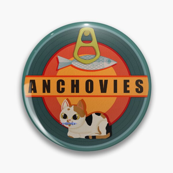 Item preview, Anchovies Tinned Fish Kitties designed and sold by Moonlit Fig Design.