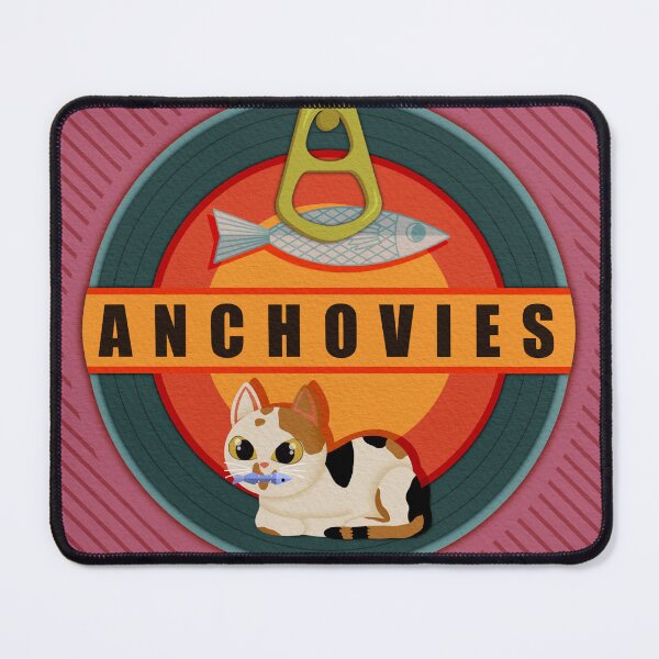 Item preview, Anchovies Tinned Fish Kitties designed and sold by Moonlit Fig Design.