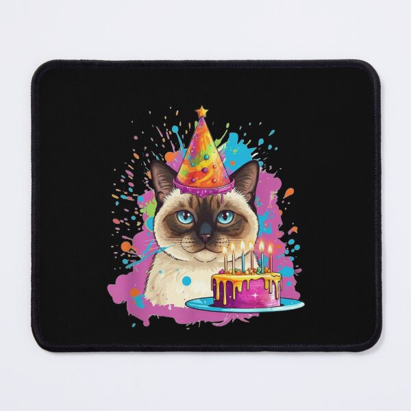 Item preview, Siamese Cat Birthday Celebration Cat Lover designed and sold by salmzouriart.