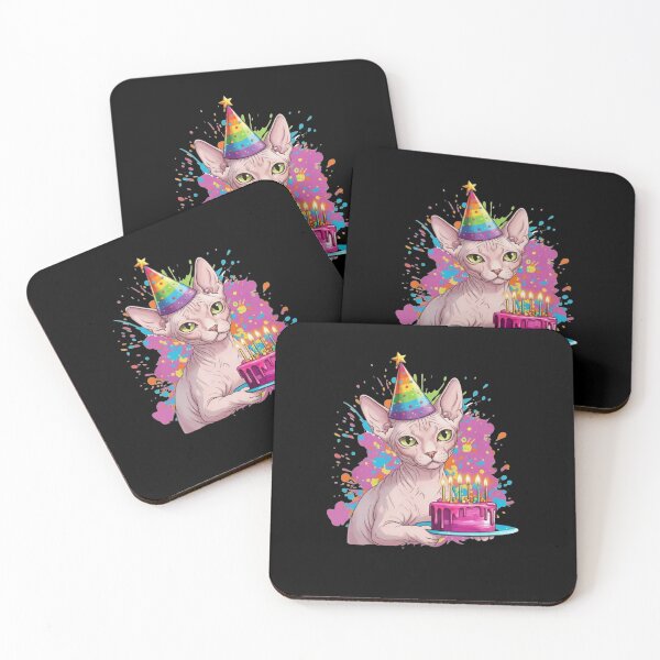 Item preview, Sphynx Cat Birthday Party Cat Owner Gift designed and sold by salmzouriart.