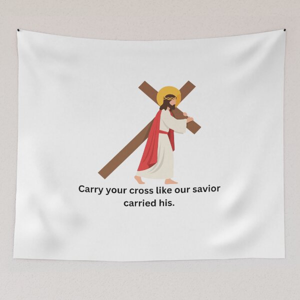 Item preview, Carry your cross like our savior carried his. designed and sold by Creative Cardinal Studios.