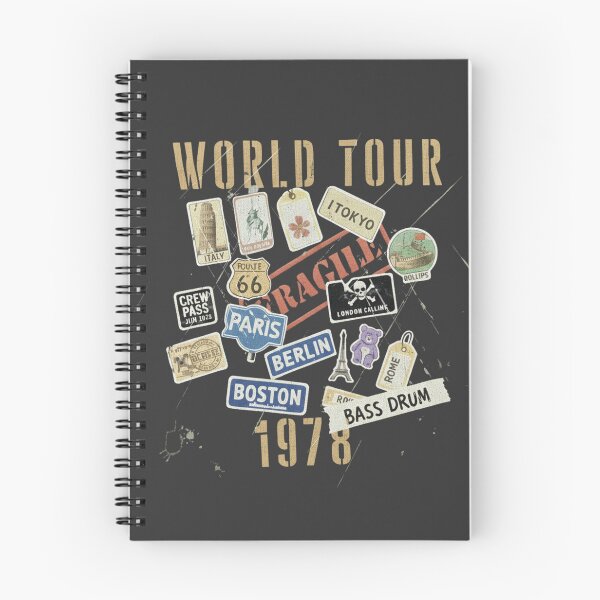 Item preview, Vintage 1978 World Tour Distressed Rock Aesthetic – Road Worn Travel Sticker Design designed and sold by Rhythm Thru Art .
