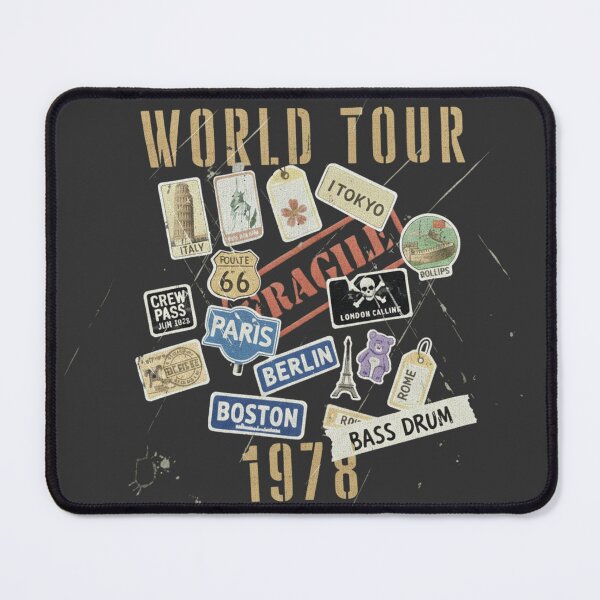 Item preview, Vintage 1978 World Tour Distressed Rock Aesthetic – Road Worn Travel Sticker Design designed and sold by Rhythm Thru Art .