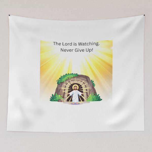 Item preview, The Lord is Watching. Never Give Up! designed and sold by Creative Cardinal Studios.