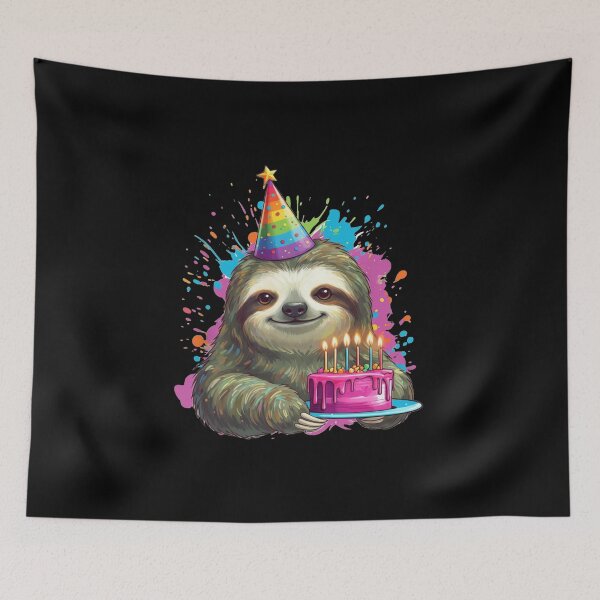 Item preview, Sloth Birthday Party Celebration designed and sold by salmzouriart.