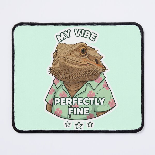 Item preview, Funny Bearded Dragon in Hawaiian Shirt - My Vibe: Perfectly Fine Sticker designed and sold by PriyaMagic.