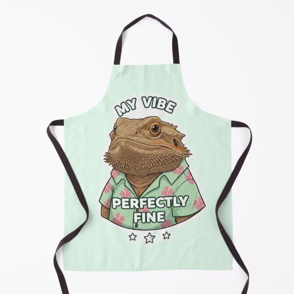 Item preview, Funny Bearded Dragon in Hawaiian Shirt - My Vibe: Perfectly Fine Sticker designed and sold by PriyaMagic.