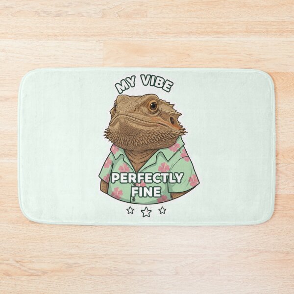 Item preview, Funny Bearded Dragon in Hawaiian Shirt - My Vibe: Perfectly Fine Sticker designed and sold by PriyaMagic.
