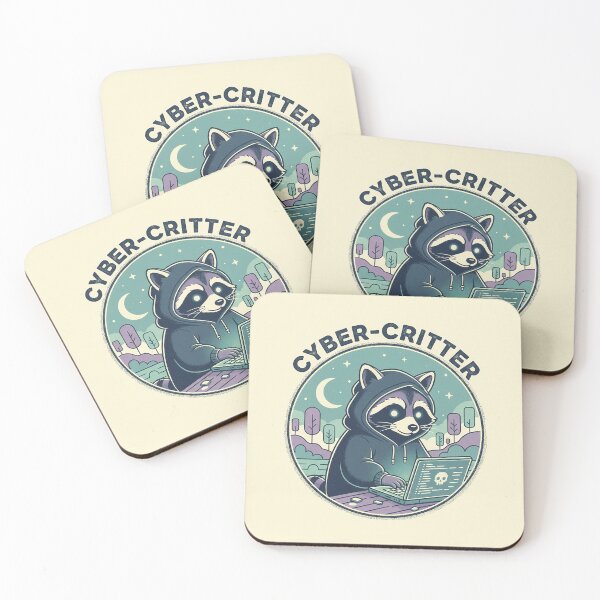 Item preview, Retro 60s Raccoon Hacker Vintage Cyber Security Sticker designed and sold by VisualRotaStudio .