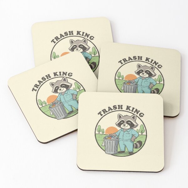 Item preview, Retro 60s Raccoon Trash King Vintage Sticker Art designed and sold by VisualRotaStudio .