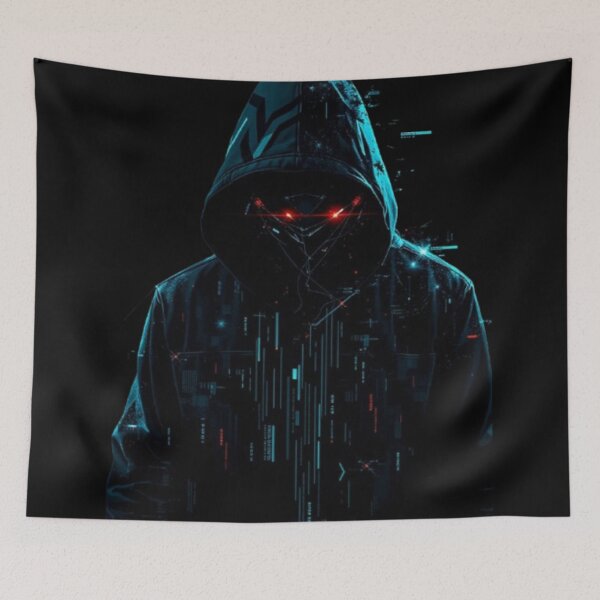 Item preview, Dark Cyber Hacker – Mysterious Hooded Anime Style Character designed and sold by YTAStudio.