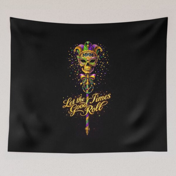 Item preview, Let the Good Times Roll – Mardi Gras Jester Skull designed and sold by MACodDesigns.