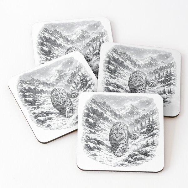 Item preview, Snow leopard in a mountain pass designed and sold by AggAverse.